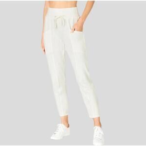 FABLETICS Bekah Jogger Sweats Tundra White French Terri Pants Pockets Medium NWT